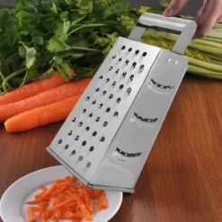 Mandolin- & Rivejern>Rustfrit Stål Grøntsags Frugtskræller Slicer Boks Rivejern Cutter