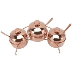 Rustfrit Stål Krydderisæt Salt og Peber Sukkerkrukke med Låg og Ske Køkkenkrydderiflasker med Opbevaringsstativ Rosaguld Discount