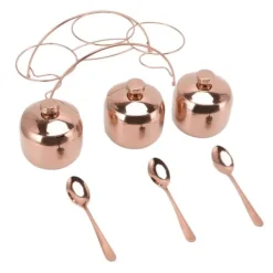 Rustfrit Stål Krydderisæt Salt og Peber Sukkerkrukke med Låg og Ske Køkkenkrydderiflasker med Opbevaringsstativ Rosaguld Discount