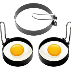 Rustfrit stål non-stick ægformningsringe - sæt med 2, køkkenredskaber Online