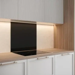 Emhætter>Saint-Gobain Svart emaljerad huva bas av glas 45x60