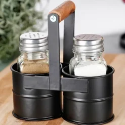 Salt- & Peberstrøere>Salt- og peberbøsser med stativ, 3 stk.