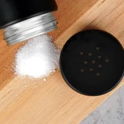 Salt- og pebersæt, 2-delt, saltkar + peberbøser, sort, VILDE 229129 Sale