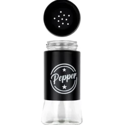 Salt- og pebersæt, 2-delt, saltkar + peberbøser, sort, VILDE 229129 Sale