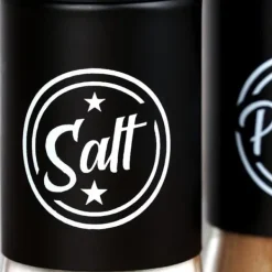 Salt- og pebersæt, 2-delt, saltkar + peberbøser, sort, VILDE 229129 Sale