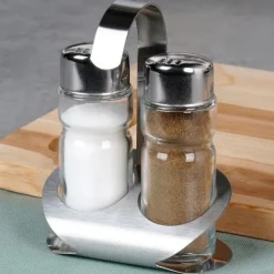 Salt- & Peberstrøere>Salt- og pebersæt Saltbøsse Glaspeberbøsse Krydderirist