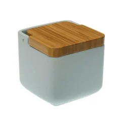 Salt- & Peberstrøere>Saltbøsse med låg Versa Akvamarin Keramik