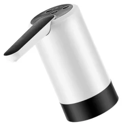 Vandkølere>Sammenfoldelig elektrisk vandflaskepumpe Vandflaskedispenser til hjemmekontorer Camping 075 Hvid 3-knap Kvantitativ