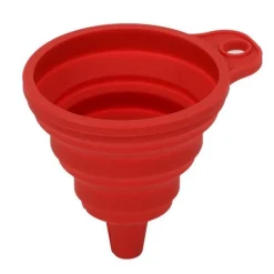 Tragte>Sammenfoldelig Miniaturetragt i Silikone - Rød