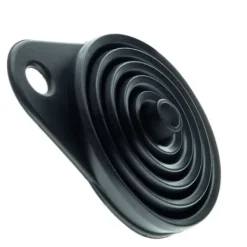 Tragte>Sammenklappelig silikonetragt, sort - universal, holdbar, nem at opbevare