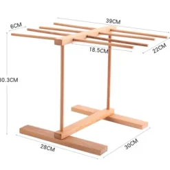 Pastamaskiner>Sammenklappelig Træpasta Tørrestativ Bøgetræ Nudelspaghetti Holder
