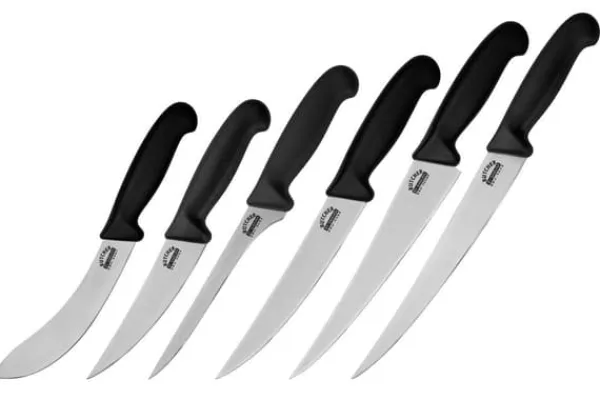 SAMURA Køkkenknive>Butcher 6-delt knivsæt med taske