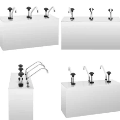 Saucekander>Saucedispenser 3 x 3,5 l rustfrit stål - Saucebeholder - Saucebeholdere - Home & Living