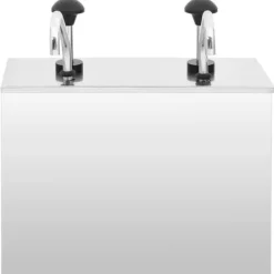 Saucekander>Saucedispenser 2 x 3,5 l rustfrit stål - Ideel til buffeter og fester | Farve: Rustfrit stål