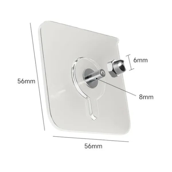 Selvklæbende kroge 10-pak - Transparent Hot