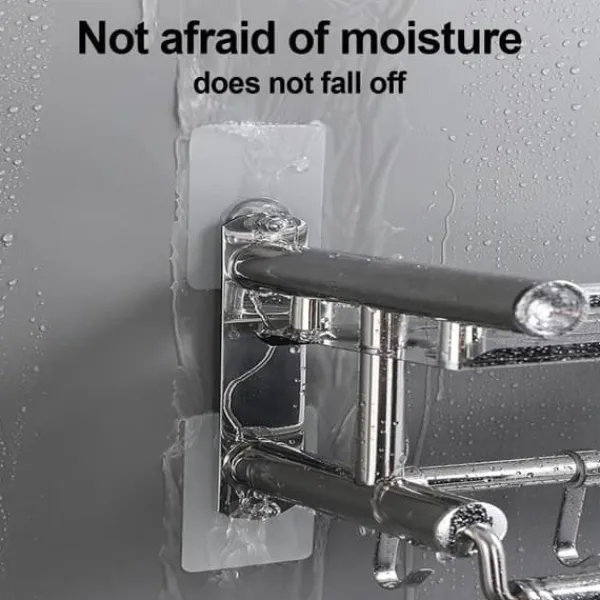 Selvklæbende kroge 10-pak - Transparent Hot