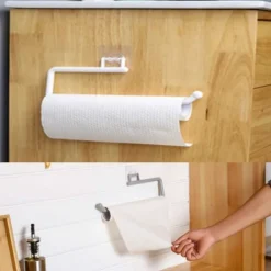 Selvlød indehaver til husholdningspapirhåndklæde -kroge hvidt Discount