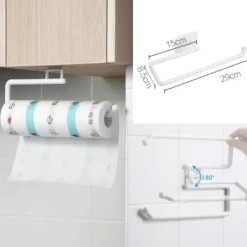 Selvlød indehaver til husholdningspapirhåndklæde -kroge hvidt Discount