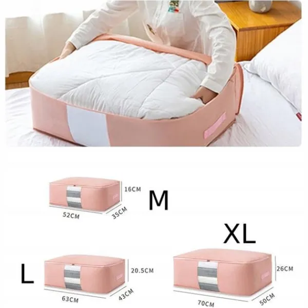 SENGETÆPPE TIL OPBEVARING PUDER TÆPPER 63x43x20cm rL Clearance