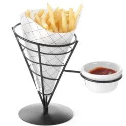 Tilbehør Til Madservering>Serveringsstativ til fritter og snacks med sauceholder - Hendi 630914