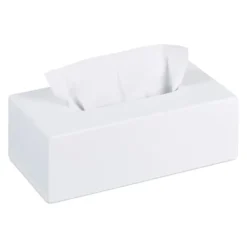Papirlommetørklæder>Servietboks, 7.5x24x12 cm, Hvid