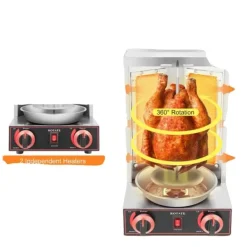 Shawarma Broiler, 3000W, 295 x 300 x 480 mm, Rotationsdesign, 12 kg kapacitet, Gasopvarmning Best