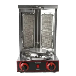 Grill-Ovne & Ovn Med Roterende Stegespyd>Shawarma Grill, 3000W, 2 Brennere,grå