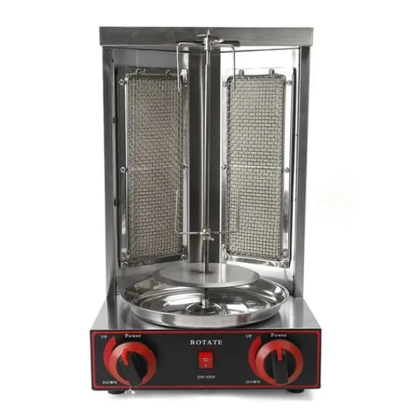 Grill-Ovne & Ovn Med Roterende Stegespyd>Shawarma Grill, 3000W, 2 Brennere,grå