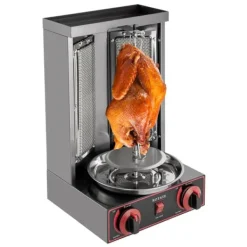 Shawarma Gyros Döner Grill - CG-25 Lodret Rotisserie - 3000 W - 220 V - 2 Varmeelementer - Kapacitet 12 kg Online