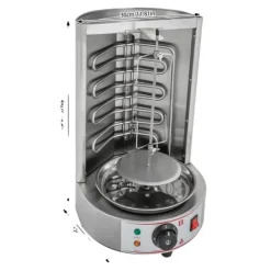 Shawarma-maskine, automatisk roterende, varme kontrol,Sølv Discount