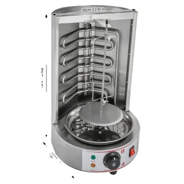 Shawarma-maskine, automatisk roterende, varme kontrol,Sølv Discount