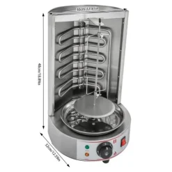 Shawarma-maskine, automatisk roterende, varme kontrol,Sølv Discount