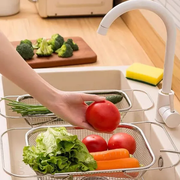 Fritøse>Sien i rustfrit stål 38x28x8cm