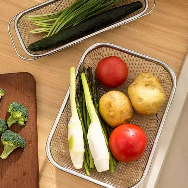 Fritøse>Sien i rustfrit stål 38x28x8cm