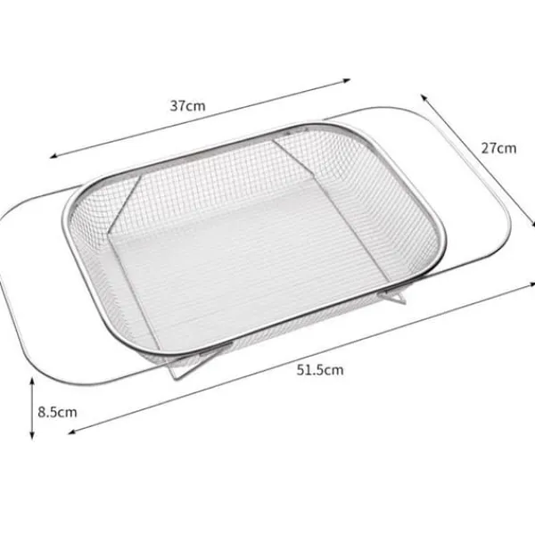 Fritøse>Sien i rustfrit stål 38x28x8cm