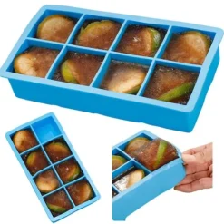 Silikone er form for 8 store isbiter Ice Cubes New
