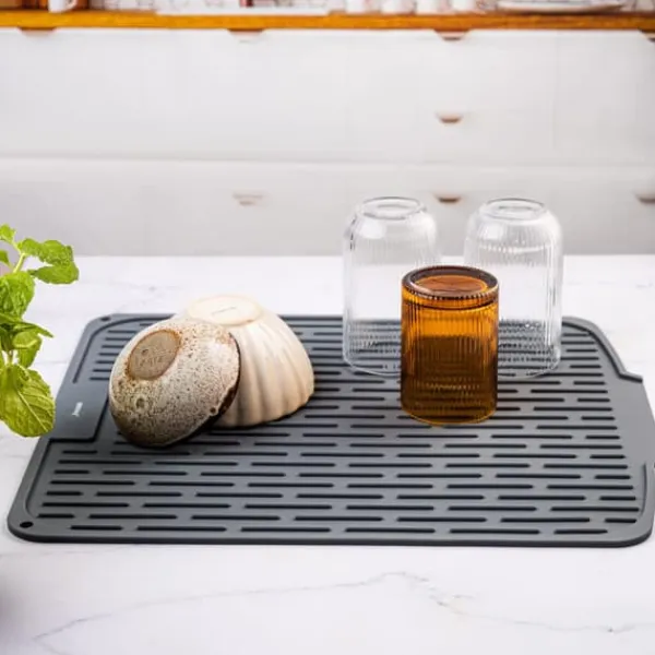 Silikone fad tørremåtte 42x33cm grå KINGHOFF KH-1904 Discount