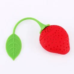 Tefiltre>Silikone Kreativ Jordbærformet Tebladsi Urte Krydderi Infuser Filter