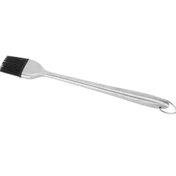 Silikonebørste Rustfrit stålhåndtag Højtemperaturbestandig Køkkenbagning Grill Sauce OliebørsteHult håndtag Rundt hoved L Clearance