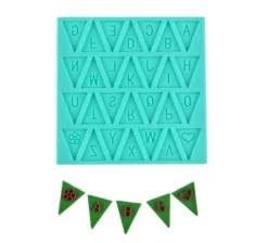 Silikoneform til sukkerpasta Guirlandevedhæng med bogstaver Discount