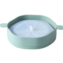 Skålelåg>Silikonepopcornspand med håndtag, som kan foldes med stor kapacitet Varmebestandig mikroovn popcornmaskine Grøn