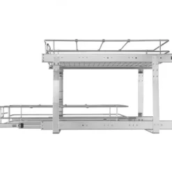 Skabsorganisator, 2 niveauer udtræk, 54.6x53.3x38.1 cm, Sølv, Stål Best