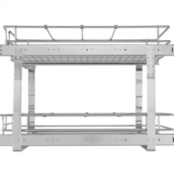 Skabsorganisator, 2 niveauer udtræk, 54.6x53.3x38.1 cm, Sølv, Stål Best