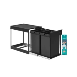 Skraldespand – 2 rum – Udtrækkeligt affaldssepareringssystem – Køkken Sale