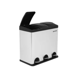 Skraldespand, Stor Lugttæt, 60.5x56.5x34 cm, Sølv Clearance