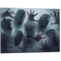 Ismaskine>SKÆREBRÆT I GLAS 52x40 ABSTRAKTION