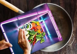 SKÆREBRÆT I GLAS 52x40 ABSTRAKTION Outlet