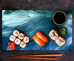 SKÆREBRÆT I GLAS 52X30 BLÅ Sale