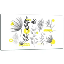 Skeer & Skovle>SKÆREBRÆT I GLAS 52x30 BLOMSTER