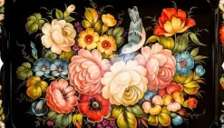 SKÆREBRÆT I GLAS 52x30 BLOMSTER Online